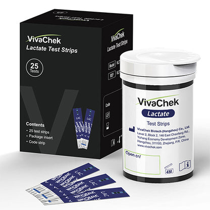 Strip for Lactate Analyzer, VivaChek, Accurate, Room Temperature Storage, 25 Strip per vial